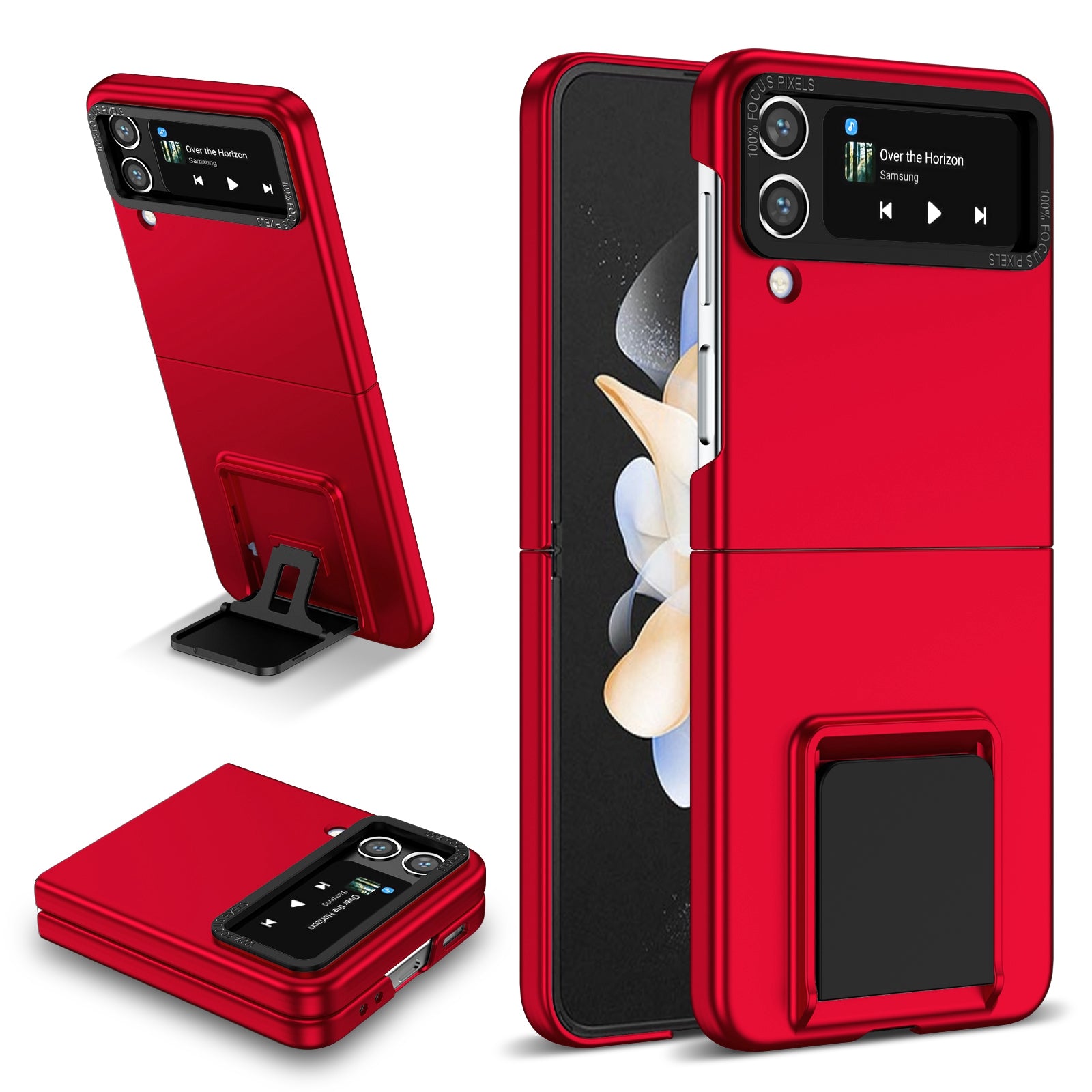 Flip Phone Case for Samsung Galaxy Z Flip4 5G Shockproof Case Hard PC Phone Cover with Kickstand Flip Phone Case for Samsung Galaxy Z Flip4 5G Shockproof Case Hard PC Phone Cover with Kickstand